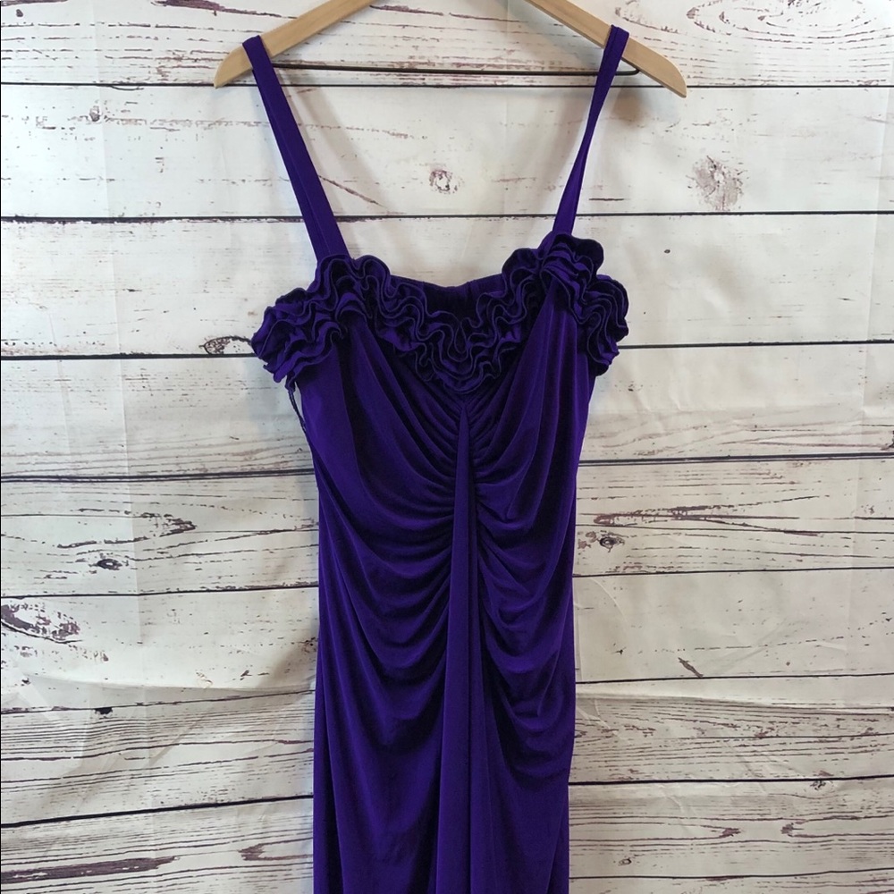 ONYX NITE Plus Size Purple Maxi Evening Gown, 18W
